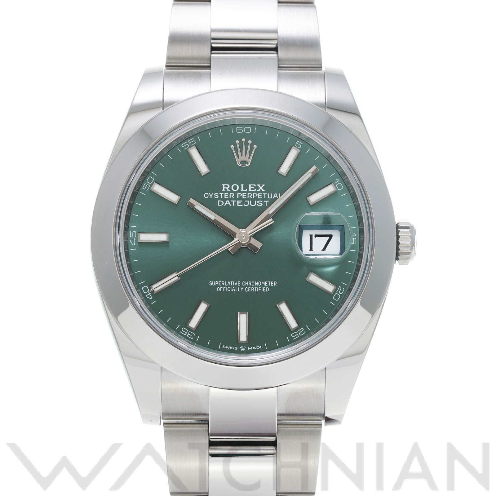 デイトジャスト 41 126300 ランダムシリアル ミントグリーン ロレックス ROLEX メンズ 【中古】