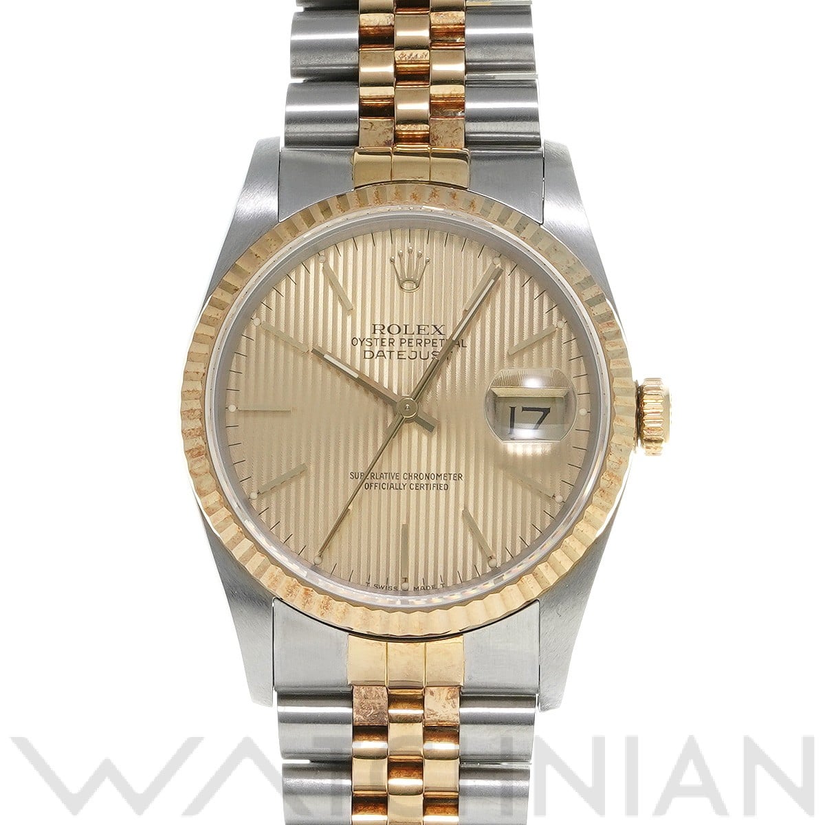 ロレックス デイトジャスト 36 16233 シャンパンタペストリー メンズ 時計 【中古】【wristwatch】