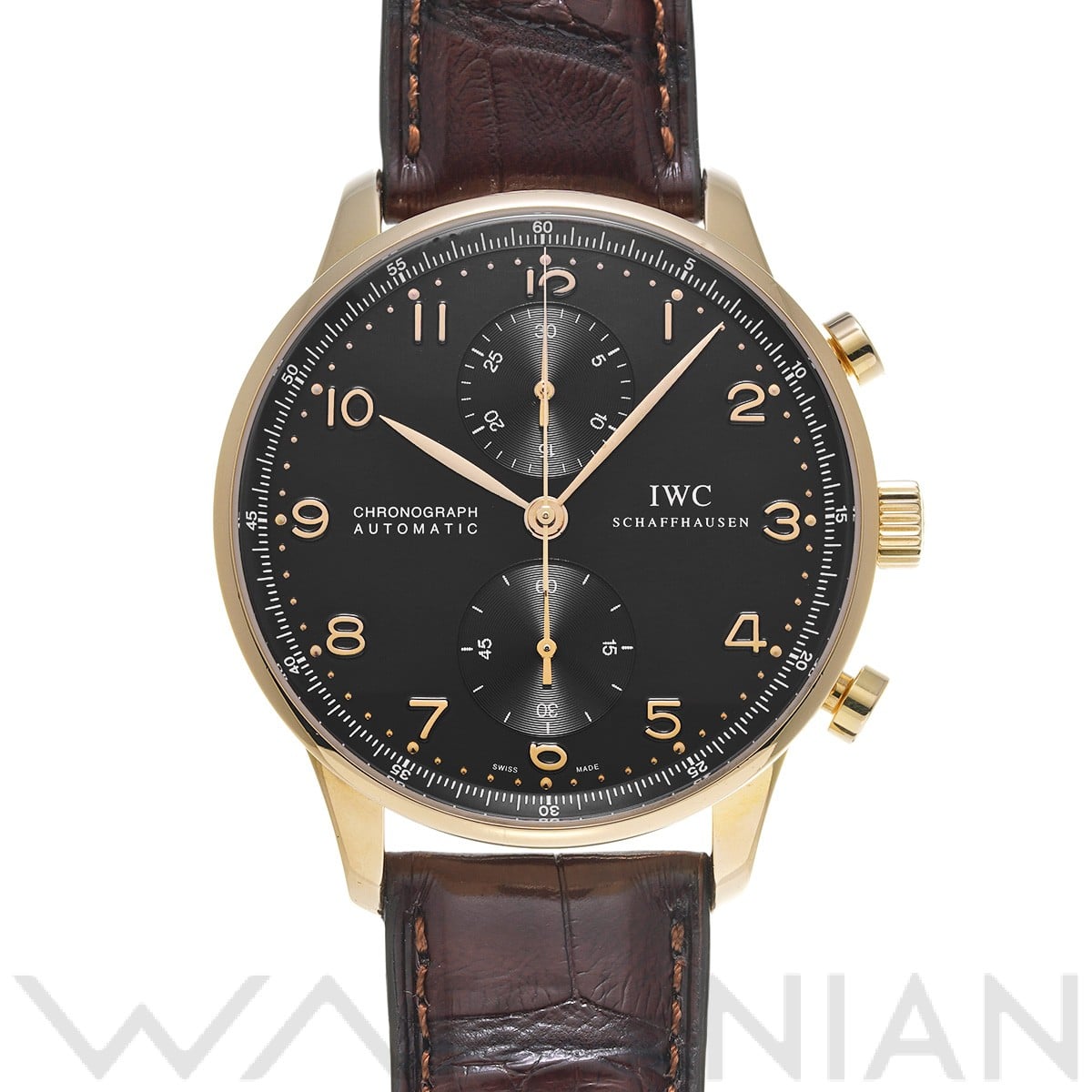 IWC ポルトギーゼ クロノグラフ IW371415 ブラック メンズ 時計 【中古】【wristwatch】