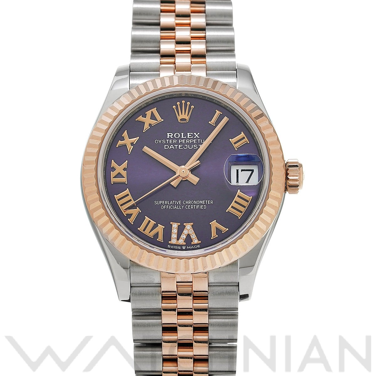 ロレックス デイトジャスト 31 278271 オーベルジーヌ/VIダイヤモンド ユニセックス 時計 【中古】【wristwatch】