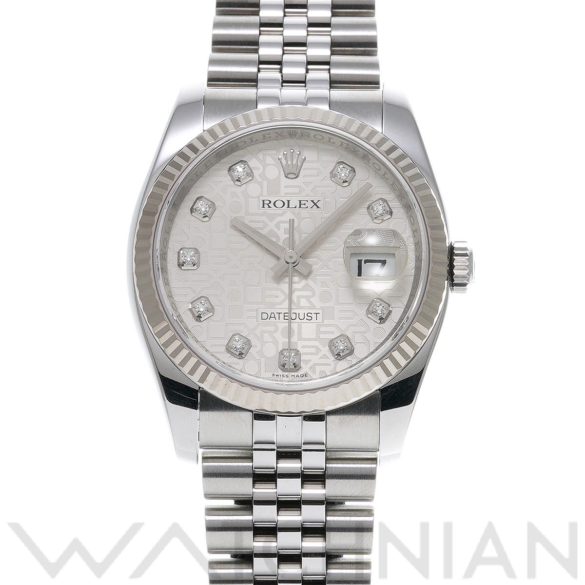 ロレックス デイトジャスト 36 116234G シルバーコンピュータ/ダイヤモンド メンズ 時計 【中古】【wristwatch】