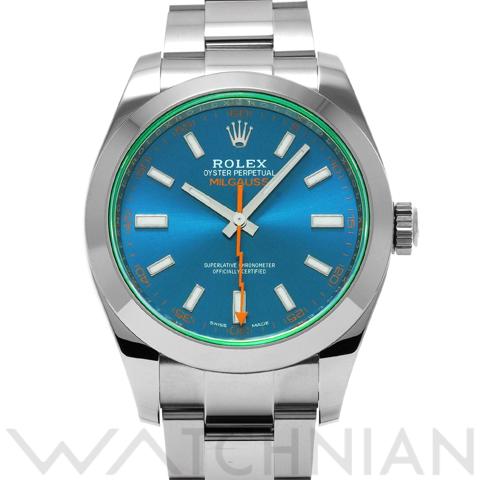 ミルガウス 116400GV ランダムシリアル Zブルー ロレックス ROLEX メンズ 【中古】