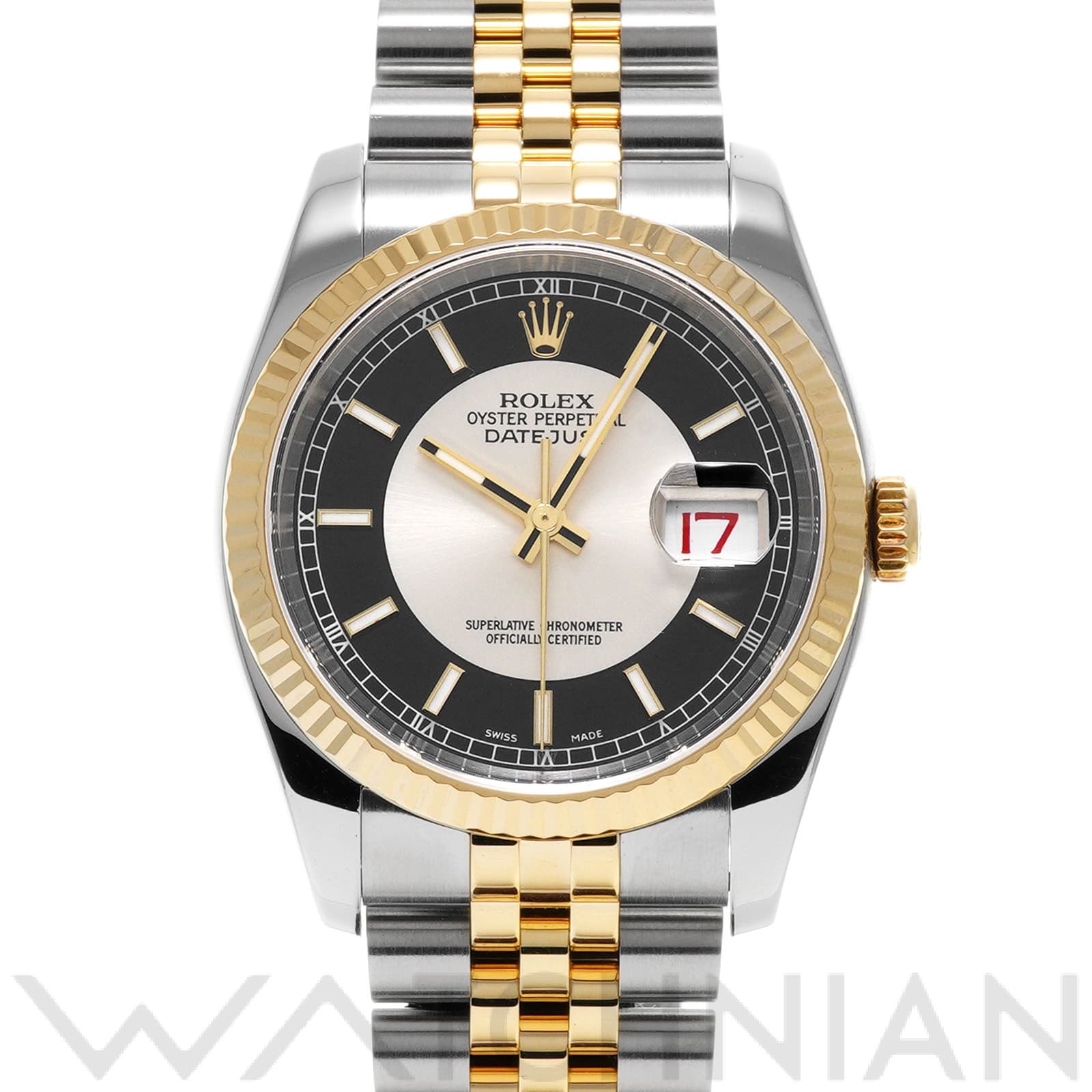 ロレックス デイトジャスト 36 116233 シルバー/ブラック メンズ 時計 【中古】【wristwatch】