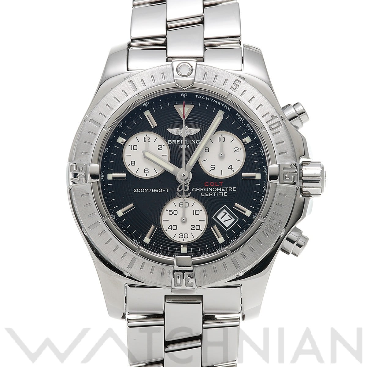 ブライトリング / BREITLING コルト クロノグラフ クォーツ A7338011/B782 ブラック/シルバー メンズ 時計 【中古】【wristwatch】