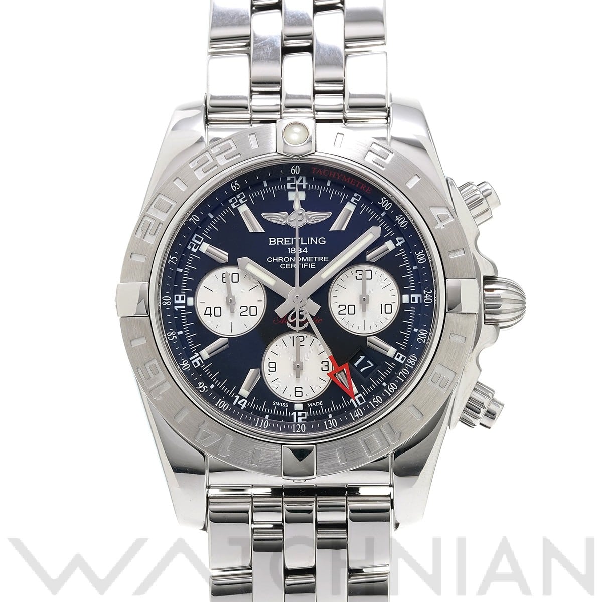 ブライトリング / BREITLING クロノマット 44 GMT AB042011/BB56 ブラック/シルバー メンズ 時計 【中古】【wristwatch】