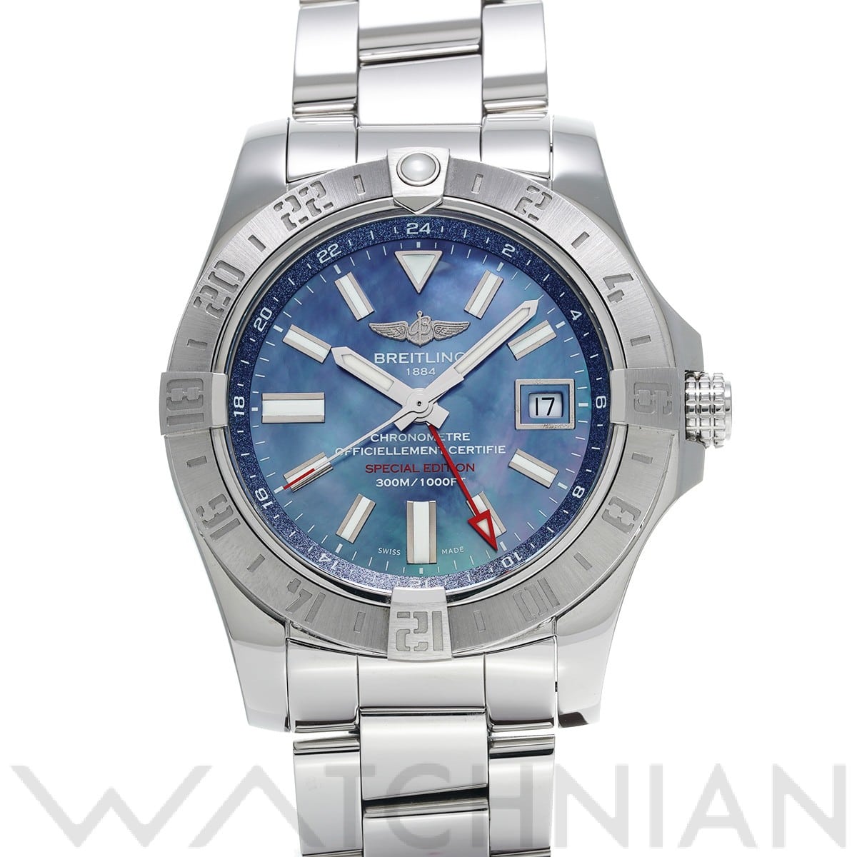 ブライトリング / BREITLING アベンジャーII GMT ブルーマザーオブパール A3239011/C930 ブルーシェル メンズ 時計 【中古】【wristwatch】