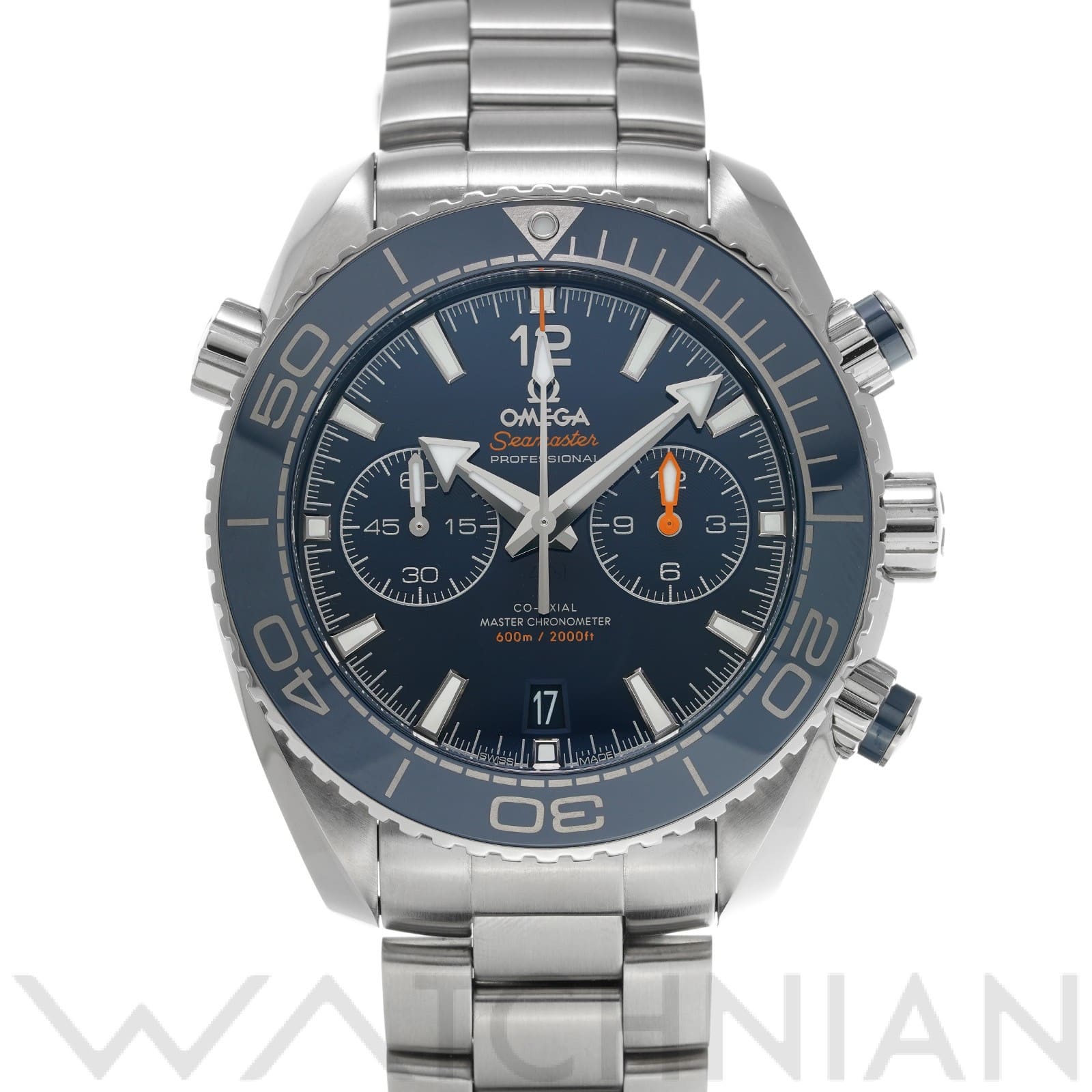 オメガ / OMEGA シーマスター プラネットオーシャン 600 コーアクシャル マスタークロノメーター クロノグラフ 215.30.46.51.03.001 ブルー メンズ 時計 【中古】【wristwatch】