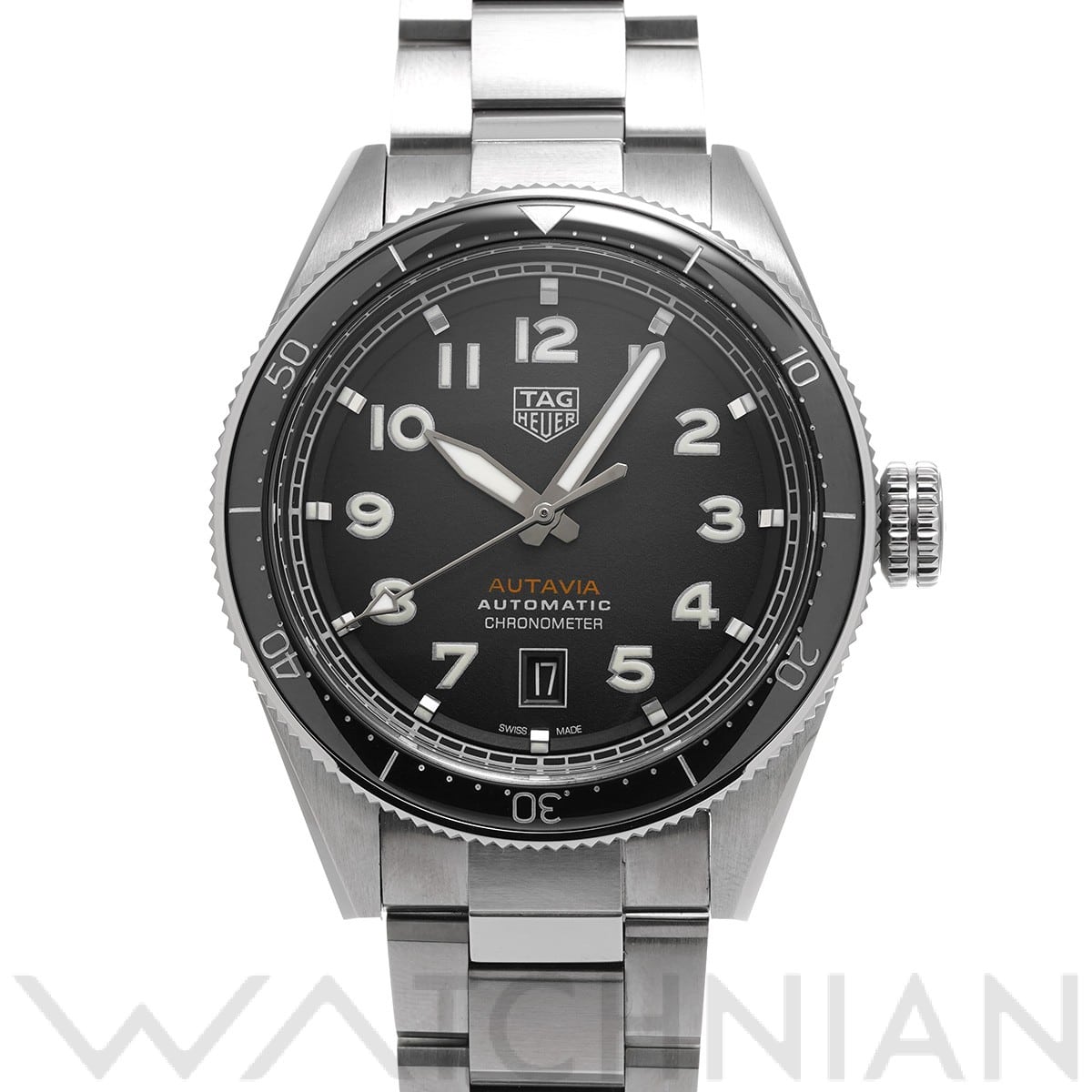 タグ ホイヤー / TAG HEUER オータヴィア キャリバー5 クロノメーター WBE5114.EB0173 ブラック メンズ 時計 【中古】【wristwatch】