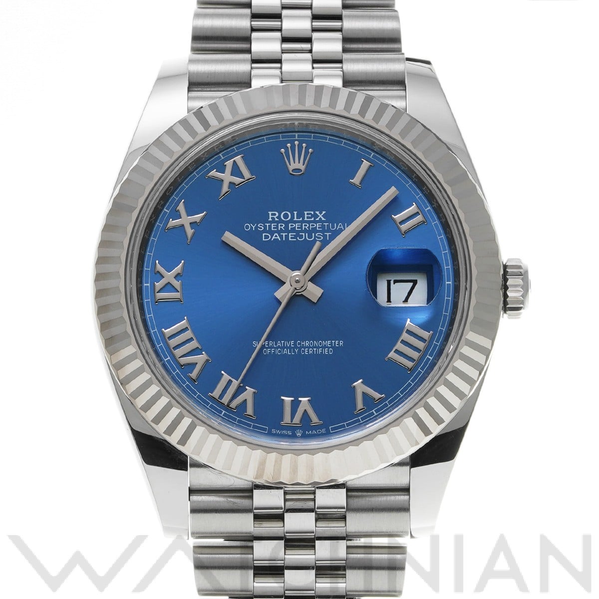 ロレックス デイトジャスト 41 126334 アズーロブルー メンズ 時計 【中古】【wristwatch】