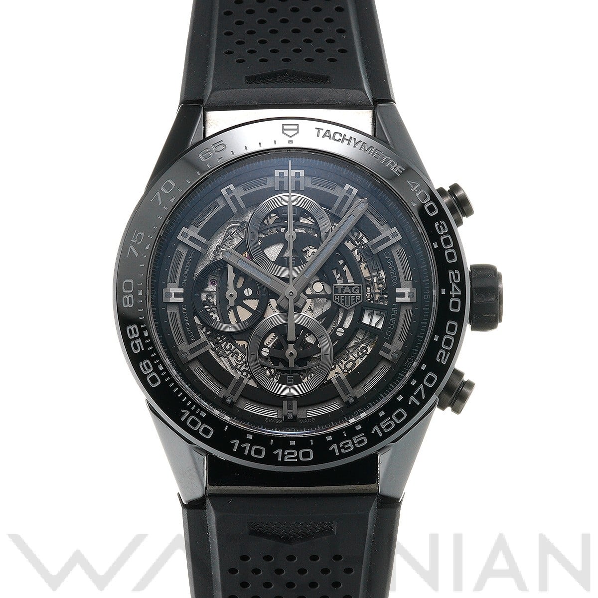 カレラ キャリバーホイヤー01 クロノグラフ CAR2A90.FT6071 ブラック/スケルトン タグ ホイヤー TAG HEUER メンズ 【中古】
