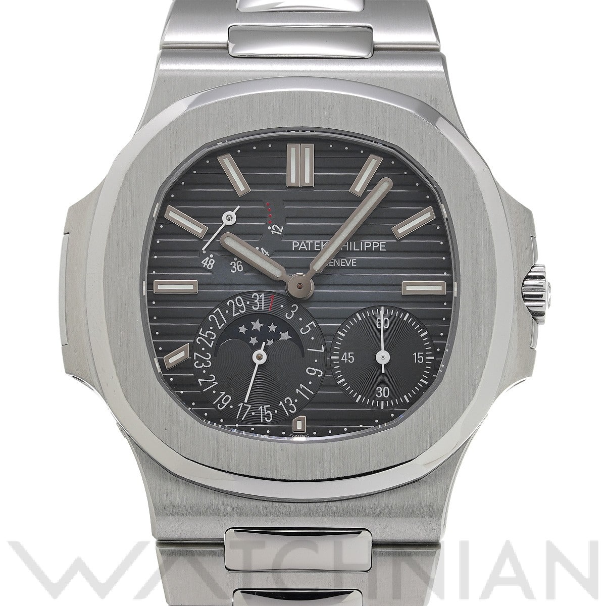 パテック フィリップ / PATEK PHILIPPE ノーチラス ムーンフェイズ 5712/1A-001 ブラック・ブルー メンズ 時計 【中古】【wristwatch】