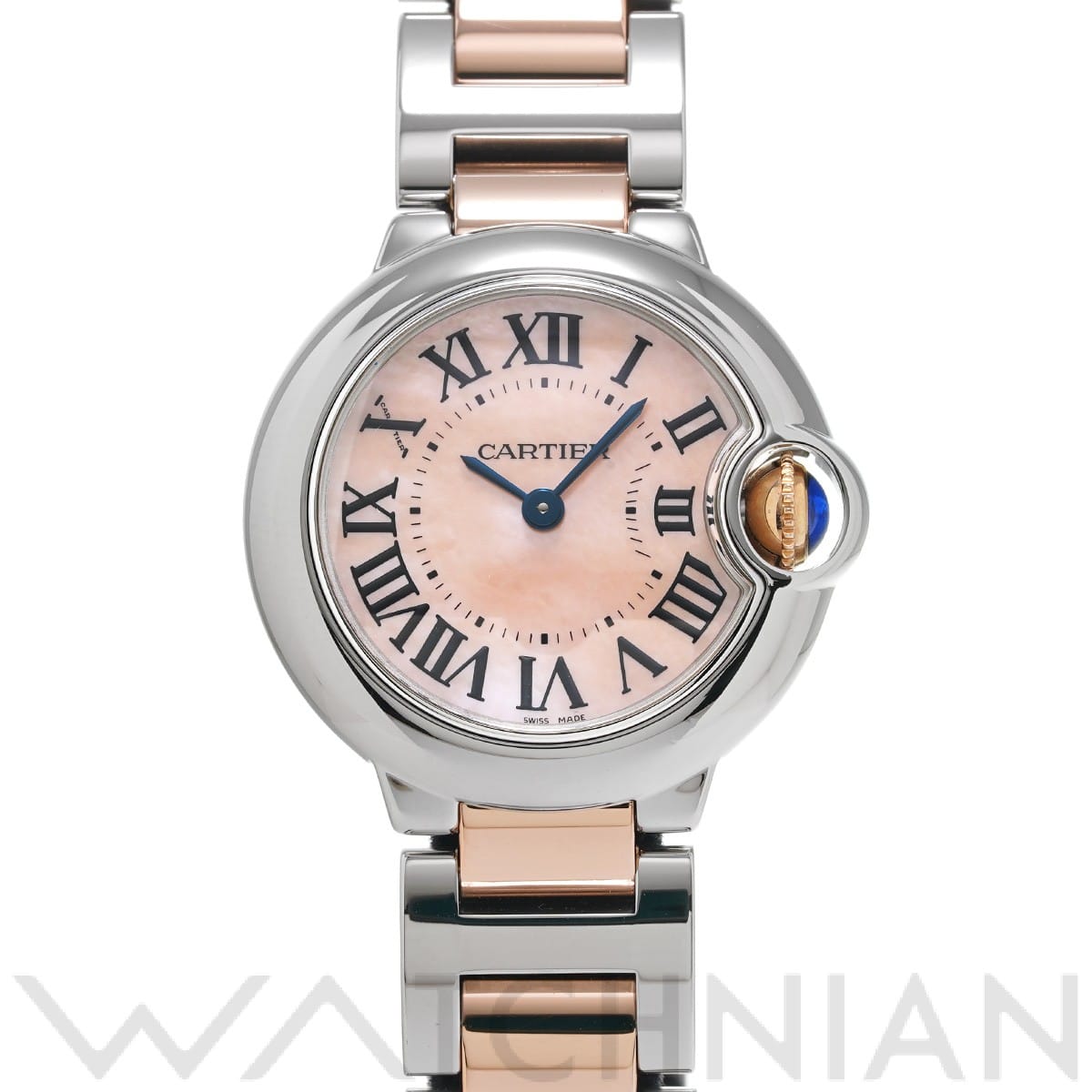 カルティエ / CARTIER バロンブルー ドゥ カルティエ 28mm W6920034 ピンクシェル レディース 時計 【中古】【wristwatch】