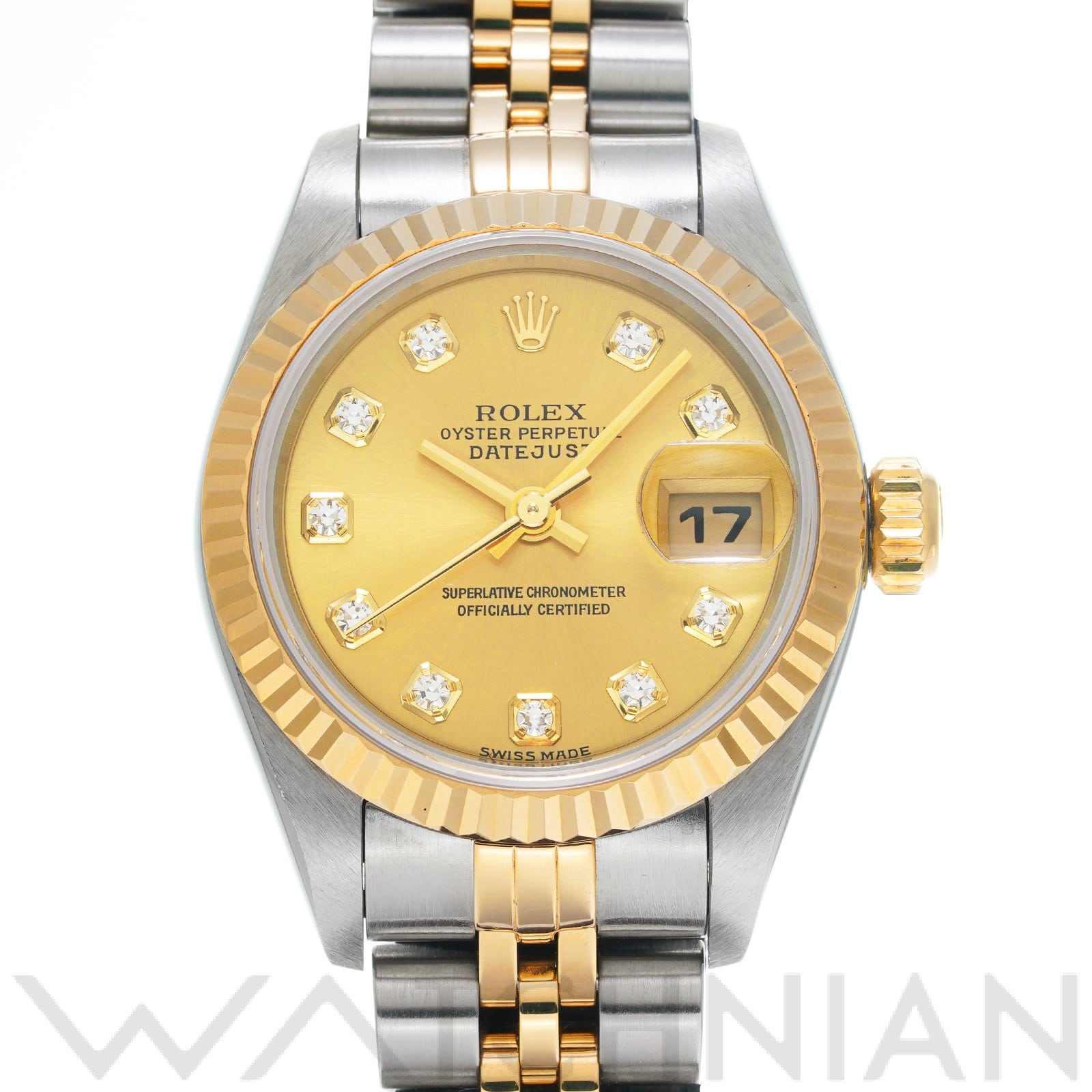 ロレックス デイトジャスト 79173G シャンパン/ダイヤモンド レディース 時計 【中古】【wristwatch】