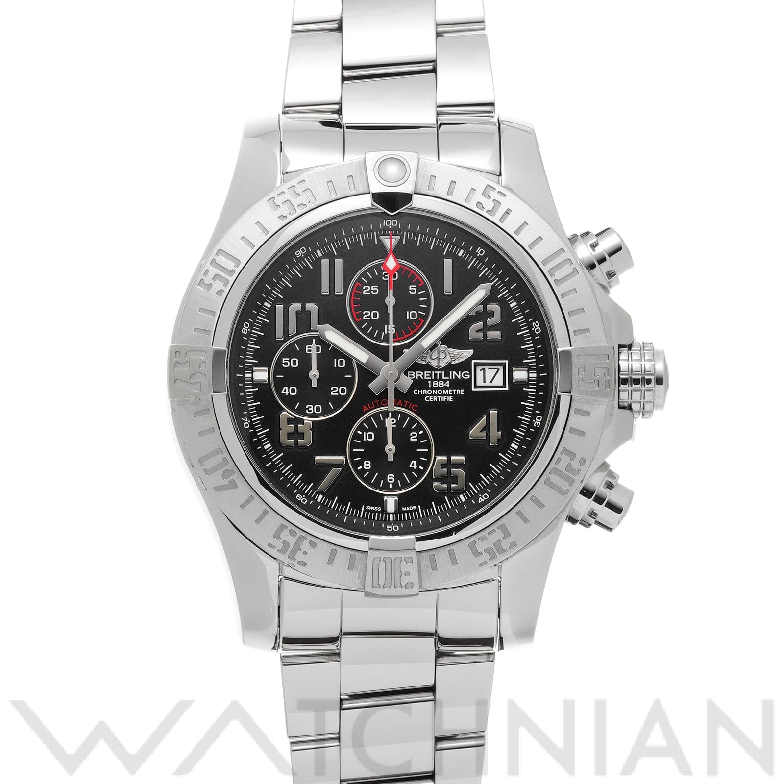 ブライトリング / BREITLING スーパーアベンジャーII A1337111/BC28 ブラック メンズ 時計 【中古】【wristwatch】