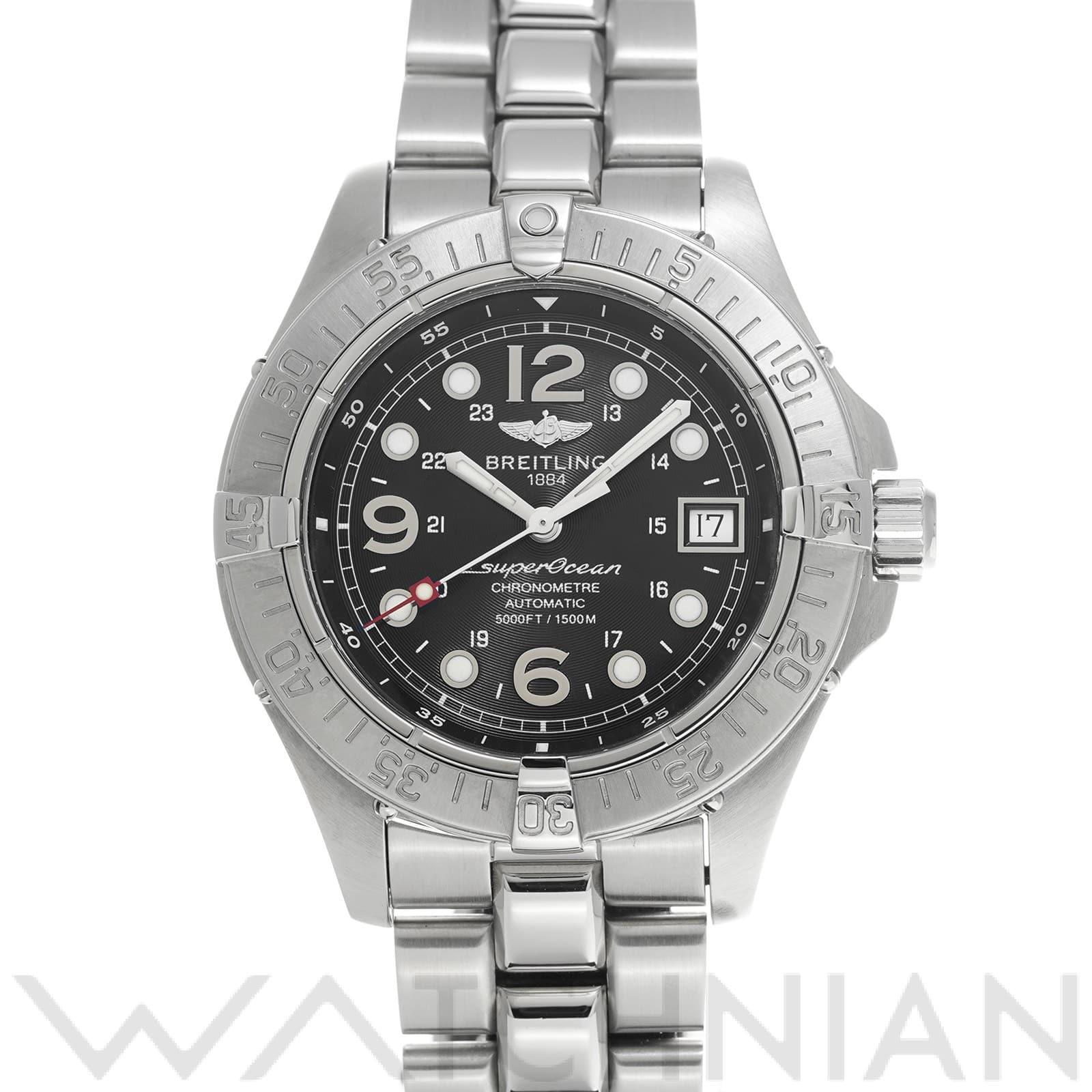 ブライトリング / BREITLING スーパーオーシャン スティールフィッシュ A180B18PFA ブラック メンズ 時計 【中古】【wristwatch】