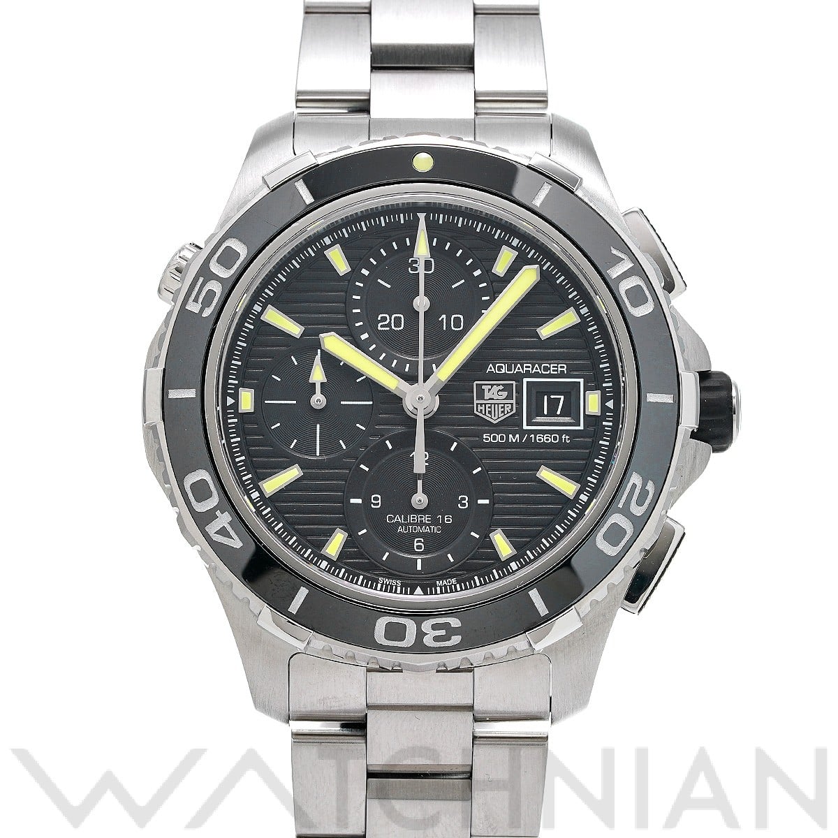 タグ ホイヤー / TAG HEUER アクアレーサー キャリバー16 クロノグラフ CAK2111.FT8019 ブラック メンズ 時計 【中古】【wristwatch】