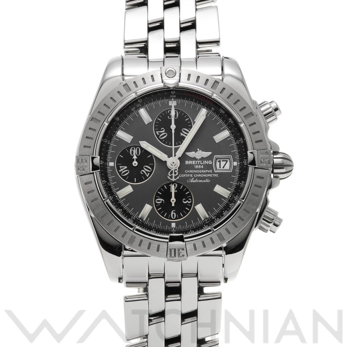 ブライトリング / BREITLING クロノマット エボリューション A156F17PA グレー/ブラック メンズ 時計 【中古】【wristwatch】