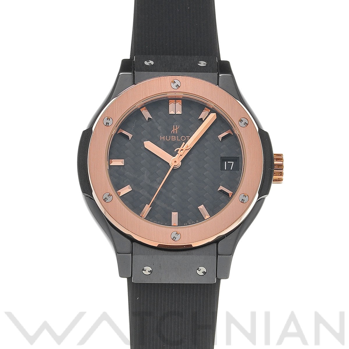 ウブロ / HUBLOT クラシックフュージョン セラミック キングゴールド 581.CO.1781.RX ブラックカーボン レディース 時計 【中古】【wristwatch】
