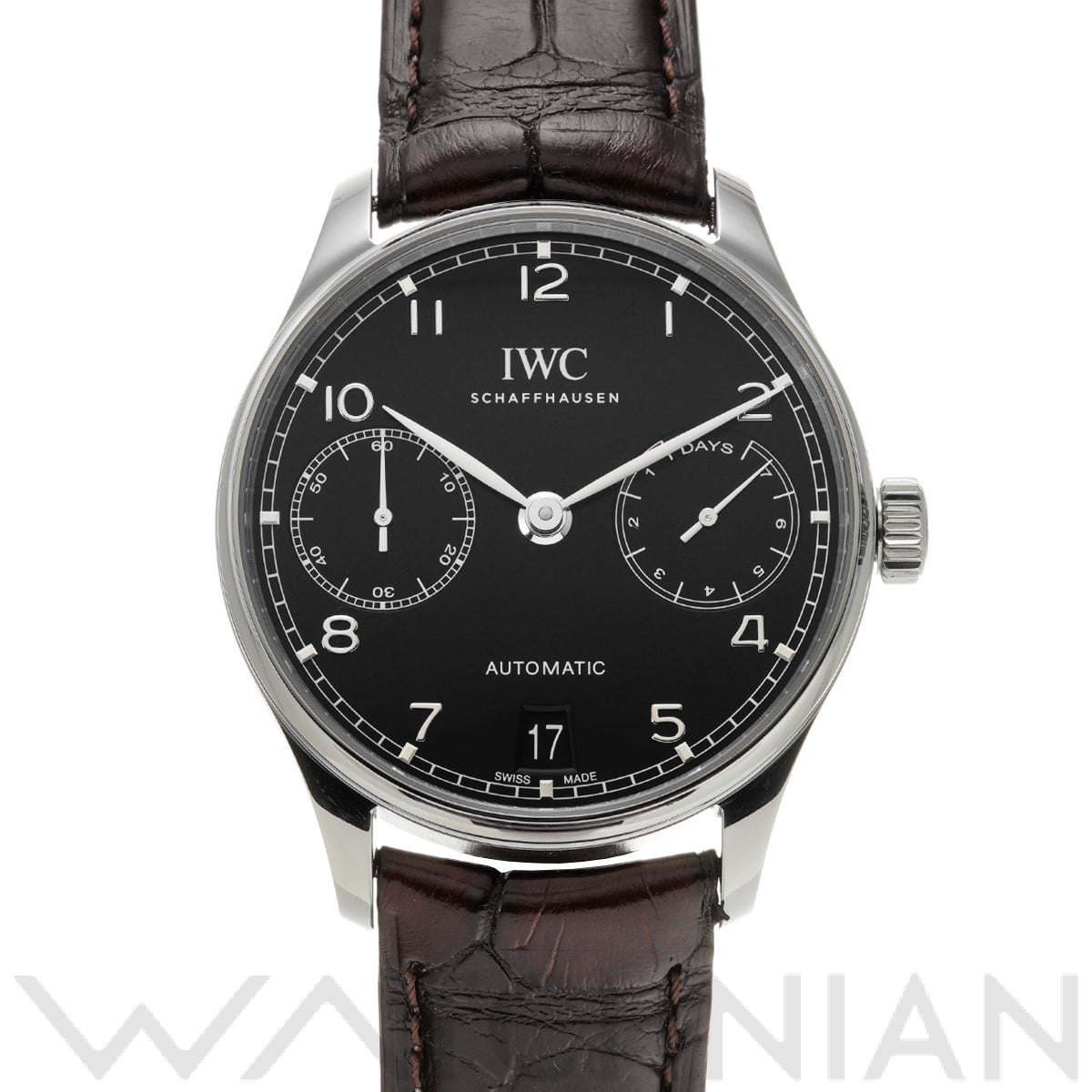 ポルトギーゼ オートマティック 7デイズ IW500703 ブラック インターナショナルウォッチカンパニー IWC メンズ 【中古】