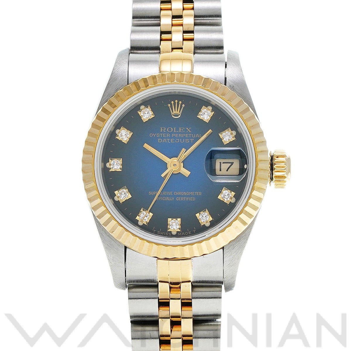 ロレックス デイトジャスト 26 69173G ブルー・グラデーション/ダイヤモンド レディース 時計 【中古】【wristwatch】