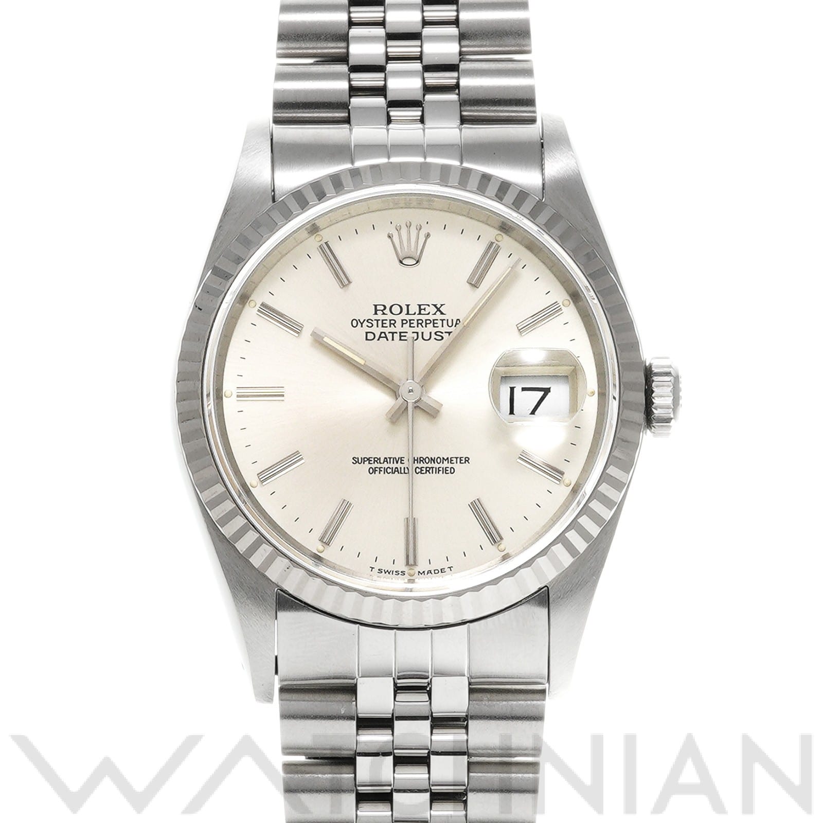 ロレックス デイトジャスト 36 16234 シルバー メンズ 時計 【中古】【wristwatch】