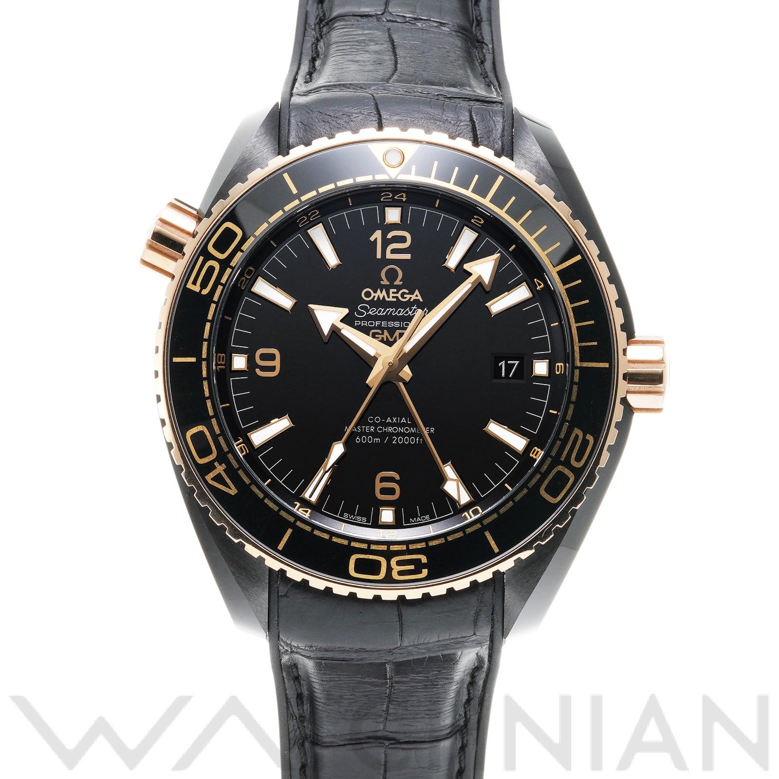 オメガ / OMEGA シーマスター プラネットオーシャン 600 コーアクシャル マスタークロノメーター GMT ディープブラック 215.63.46.22.01.001 ブラックセラミック メンズ 時計 【中古】【wristwatch】