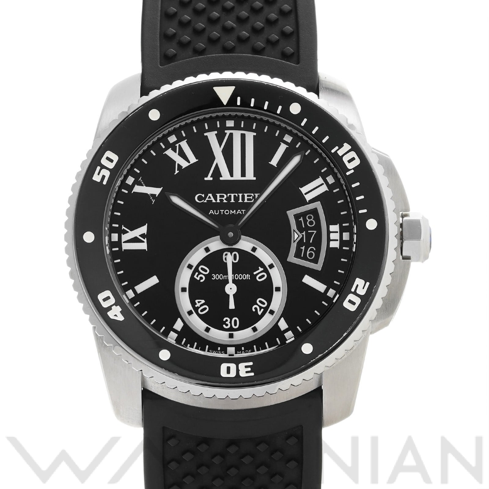 カリブル ドゥ カルティエ ダイバー W7100056 ブラック カルティエ CARTIER メンズ 【中古】