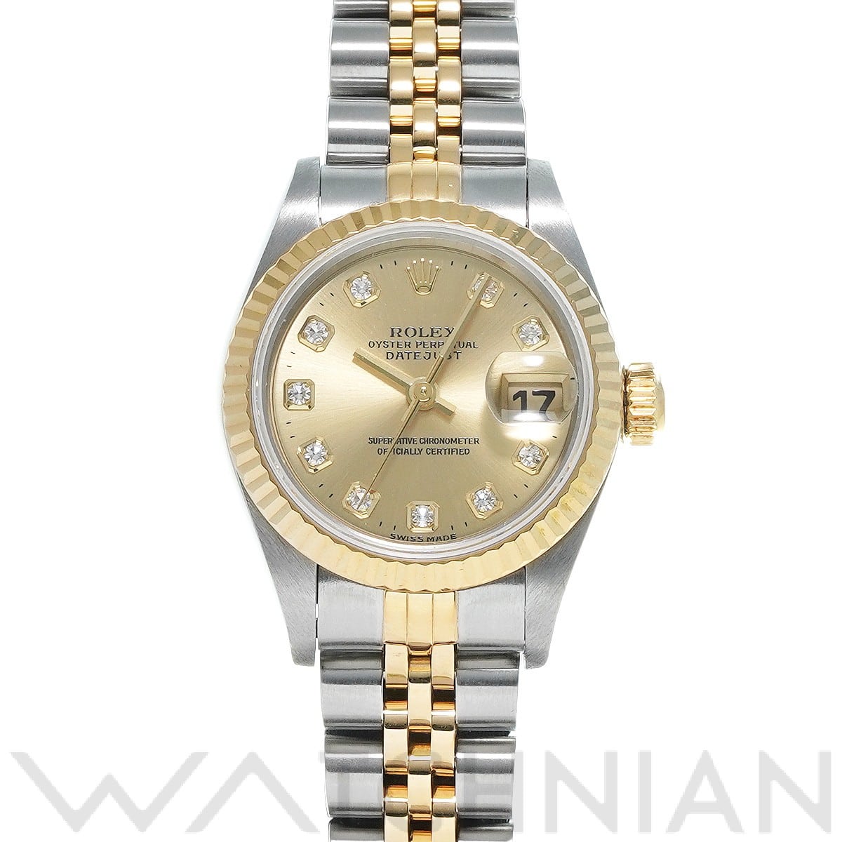 ロレックス デイトジャスト 26 69173G シャンパン/ダイヤモンド レディース 時計 【中古】【wristwatch】