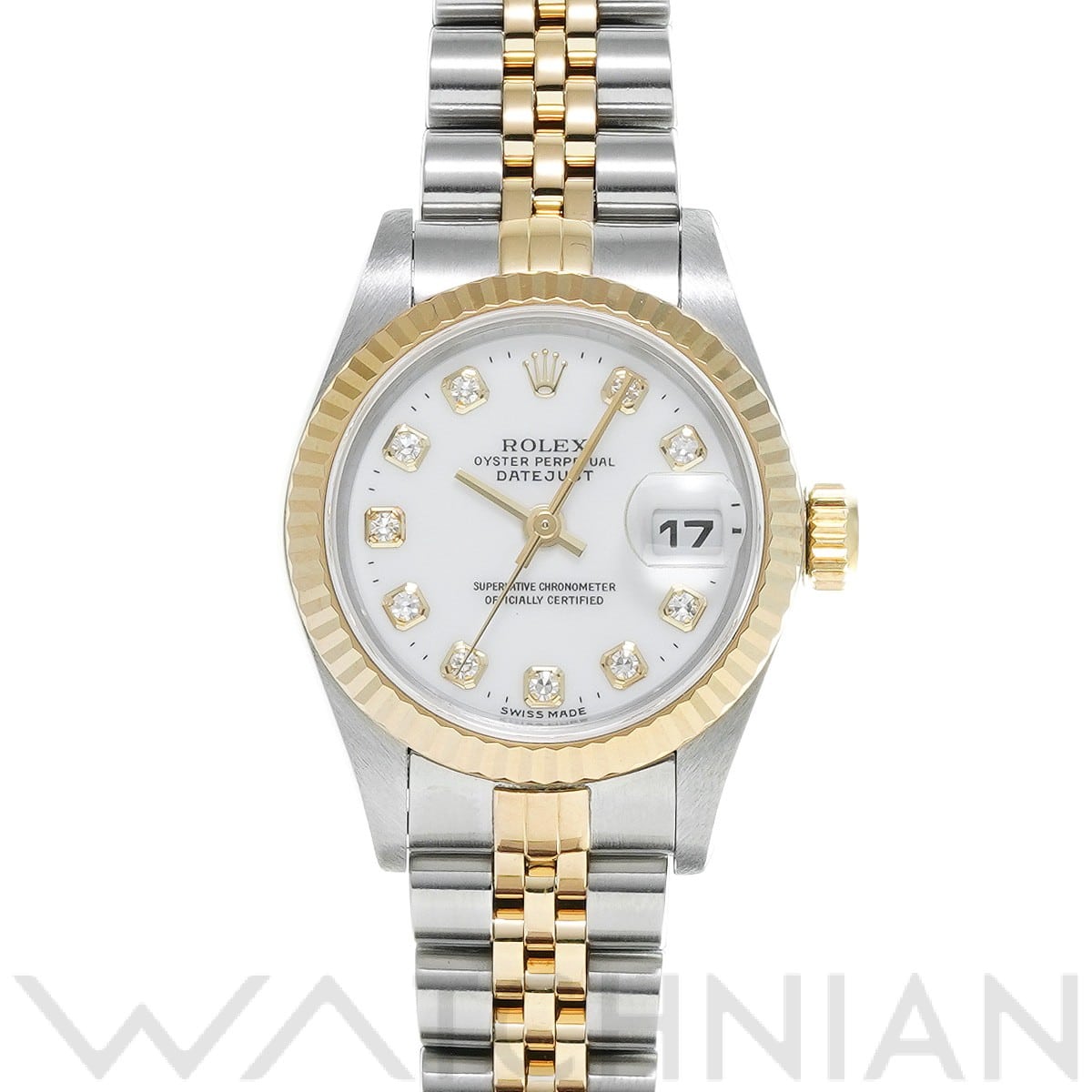 デイトジャスト 69173G T番(1996年頃製造) ホワイト/ダイヤモンド ロレックス ROLEX レディース 【中古】