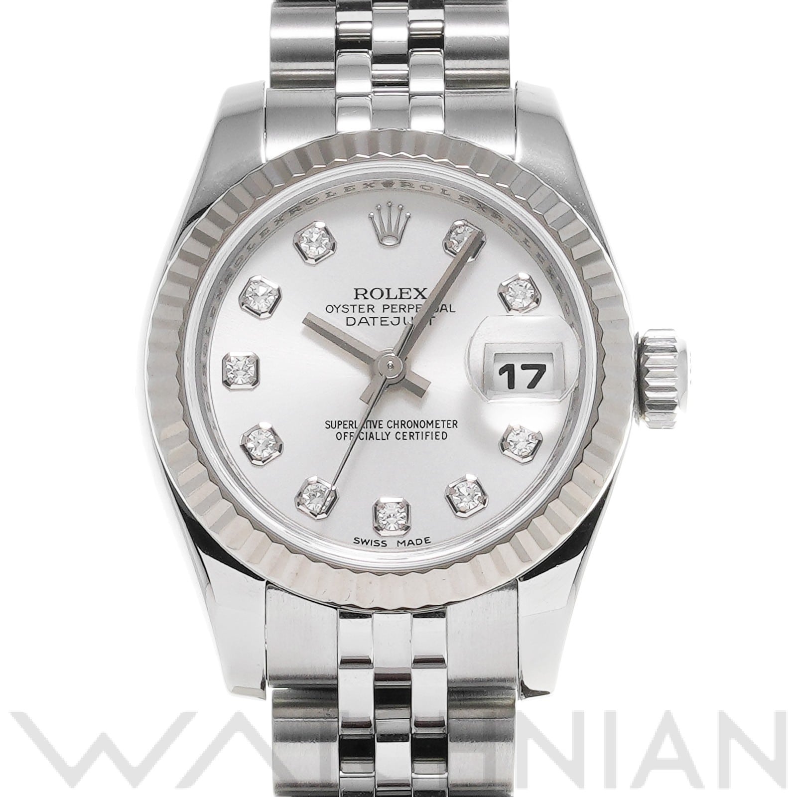 ロレックス レディ デイトジャスト 26 179174G シルバー/ダイヤモンド レディース 時計 【中古】【wristwatch】