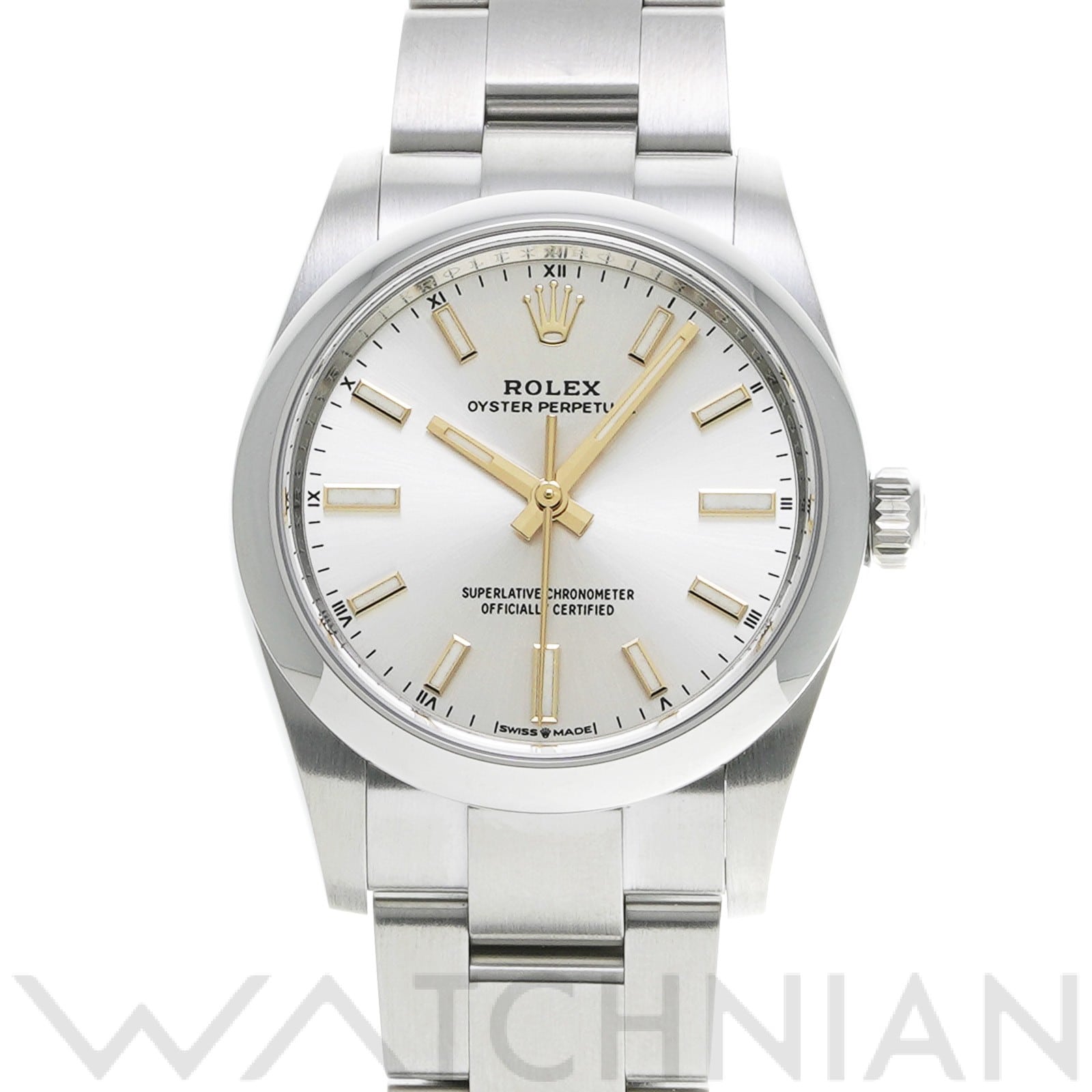 ロレックス オイスターパーペチュアル 34 124200 シルバー ユニセックス 時計 【中古】【wristwatch】