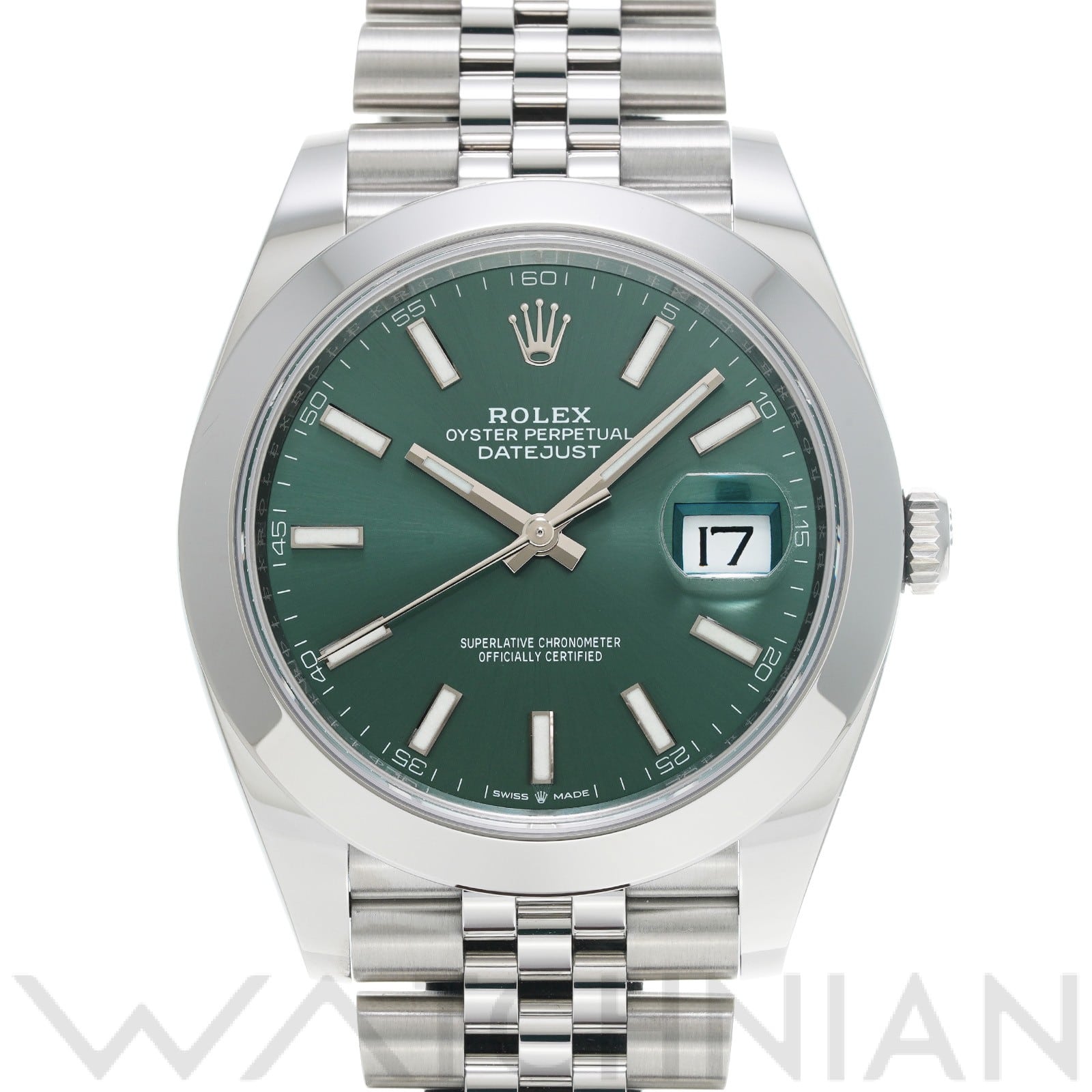 デイトジャスト 41 126300 ランダムシリアル ミントグリーン ロレックス ROLEX メンズ 【中古】