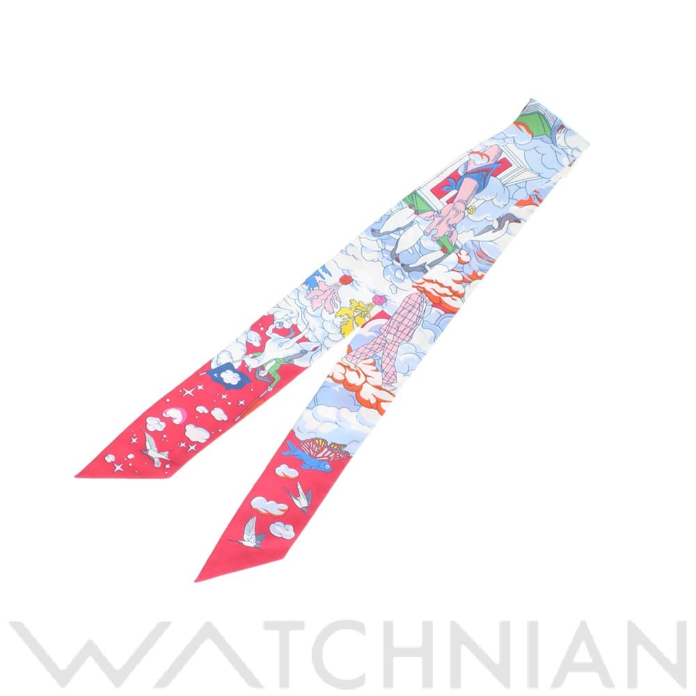 エルメス / HERMES ツイリー SUR MON NUAGE レッド シルク100％ レディース 【新品】【other】