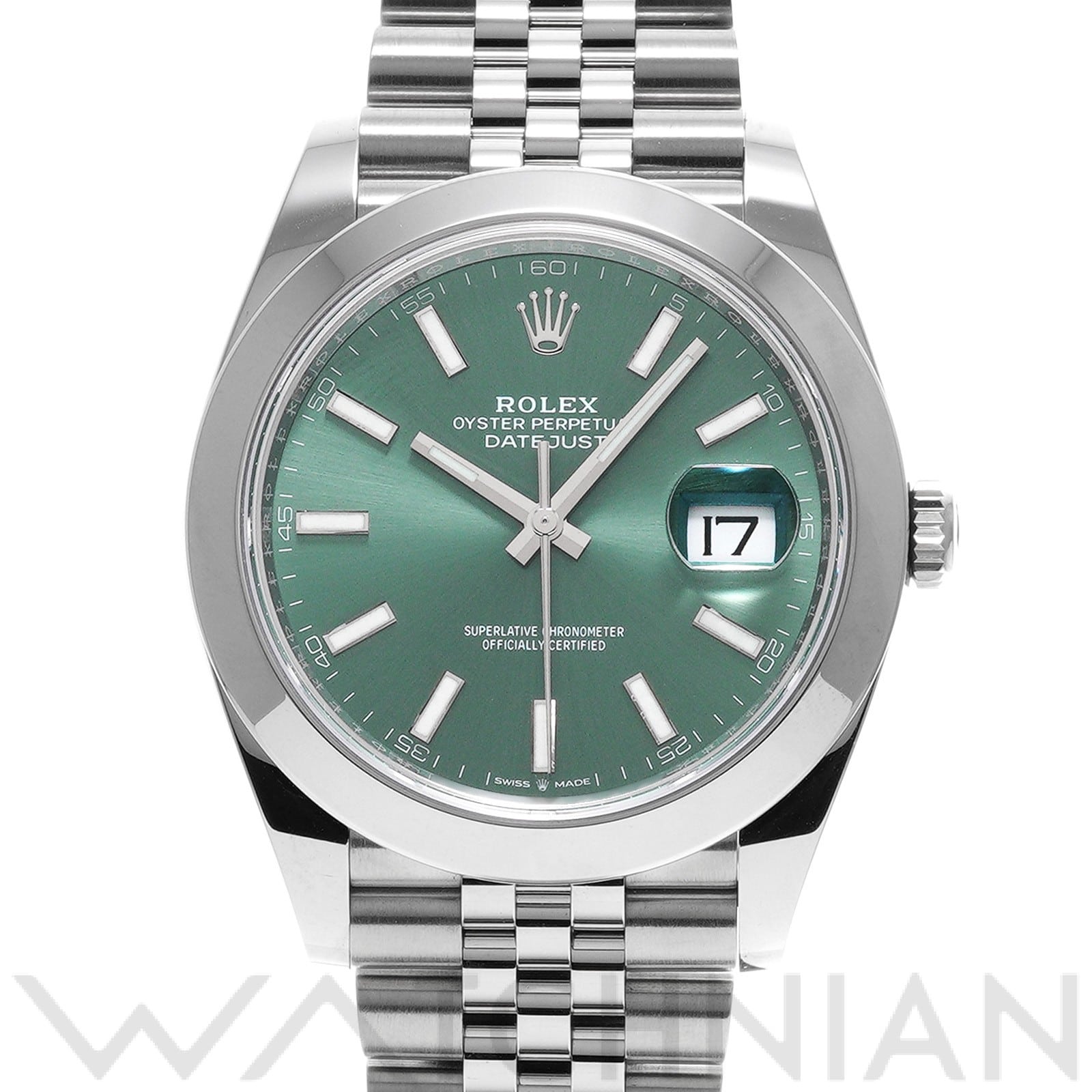 デイトジャスト 41 126300 ランダムシリアル ミントグリーン ロレックス ROLEX メンズ 【中古】