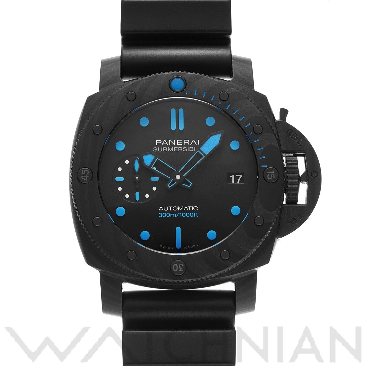 サブマーシブル カーボテック PAM00960 V番(2019年製造) ブラック パネライ OFFICINE PANERAI メンズ 【中古】