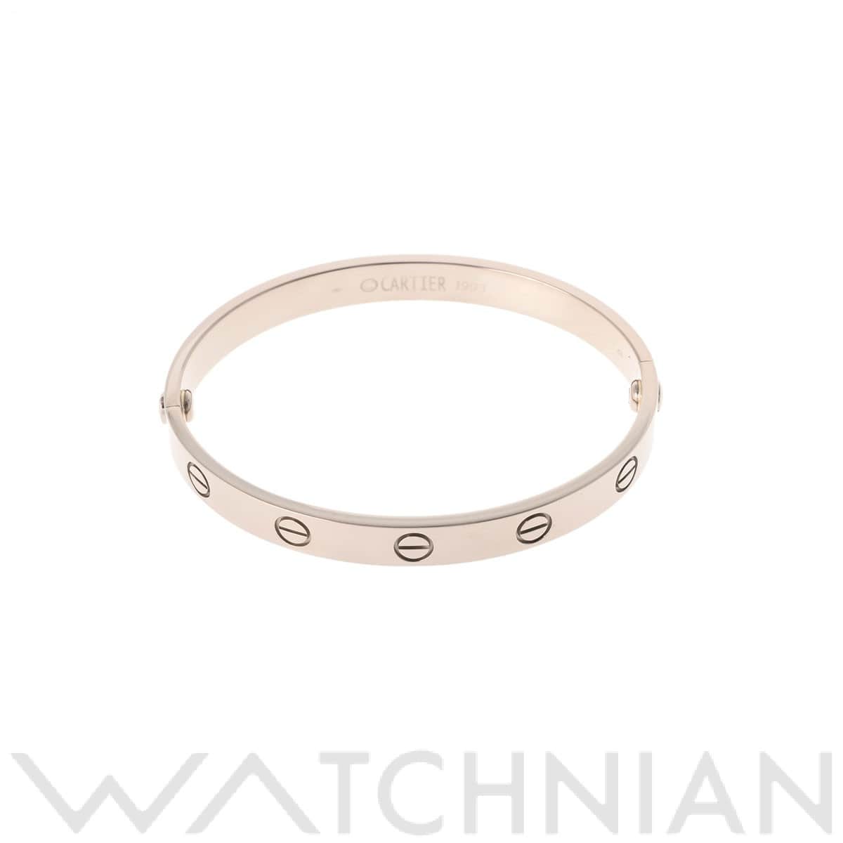 カルティエ ラブブレスレット #16 旧型 シルバー K18ホワイトゴールド WG レディース ジュエリー 【中古】【jewelry】