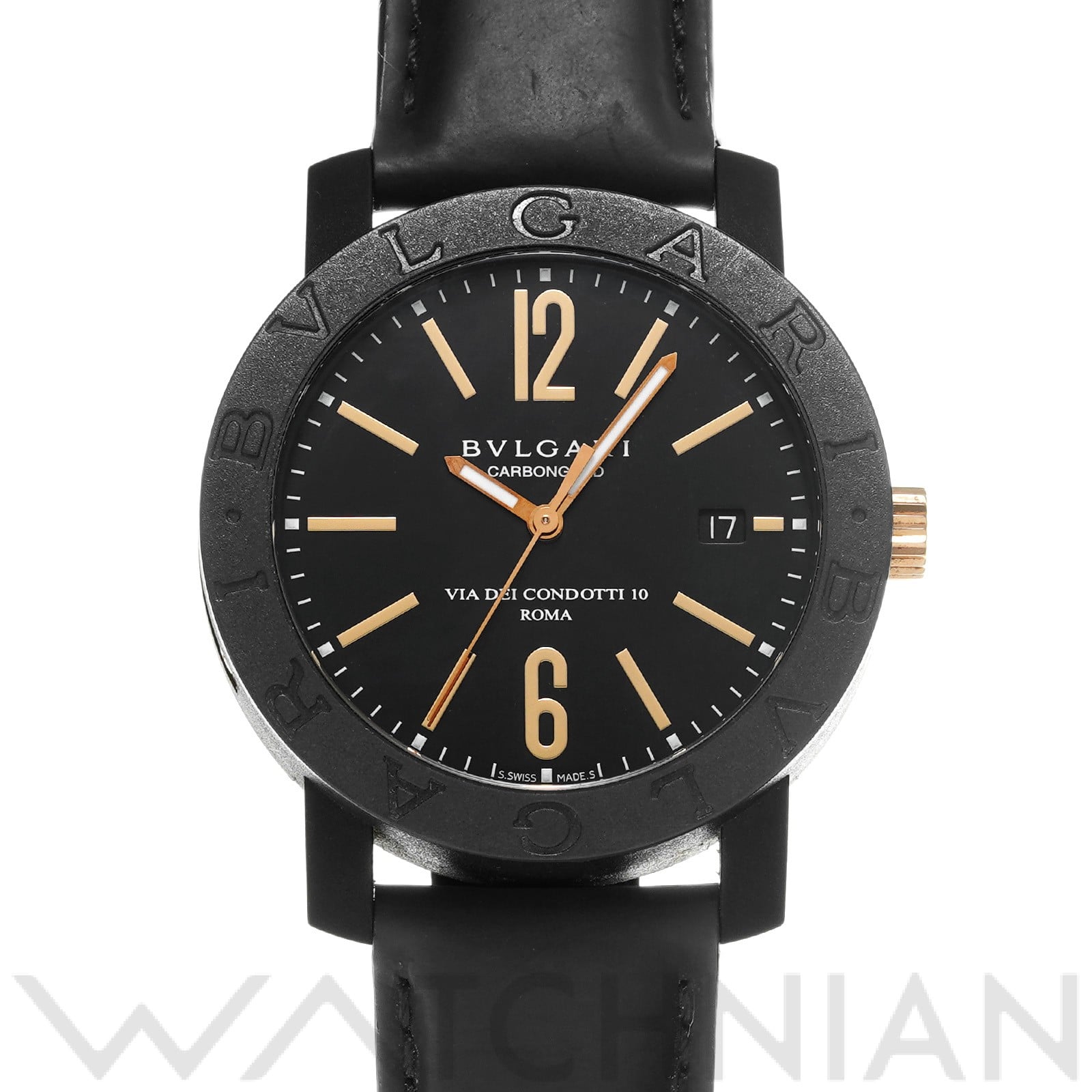 ブルガリ / BVLGARI ブルガリブルガリ カーボンゴールド BBP40BCGLD ブラック メンズ 時計 【中古】【wristwatch】