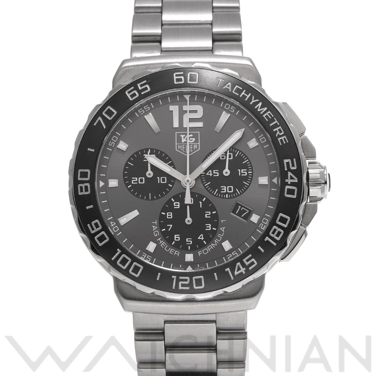 タグ ホイヤー / TAG HEUER フォーミュラ1 クォーツ クロノグラフ CAU1115.BA0858 グレー/ブラック メンズ 時計 【中古】【wristwatch】