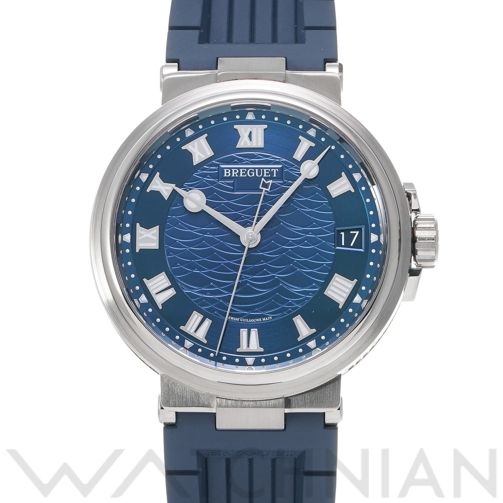 ブレゲ / Breguet マリーン 5517BB/Y2/9ZU ブルー メンズ 時計 【中古】【wristwatch】