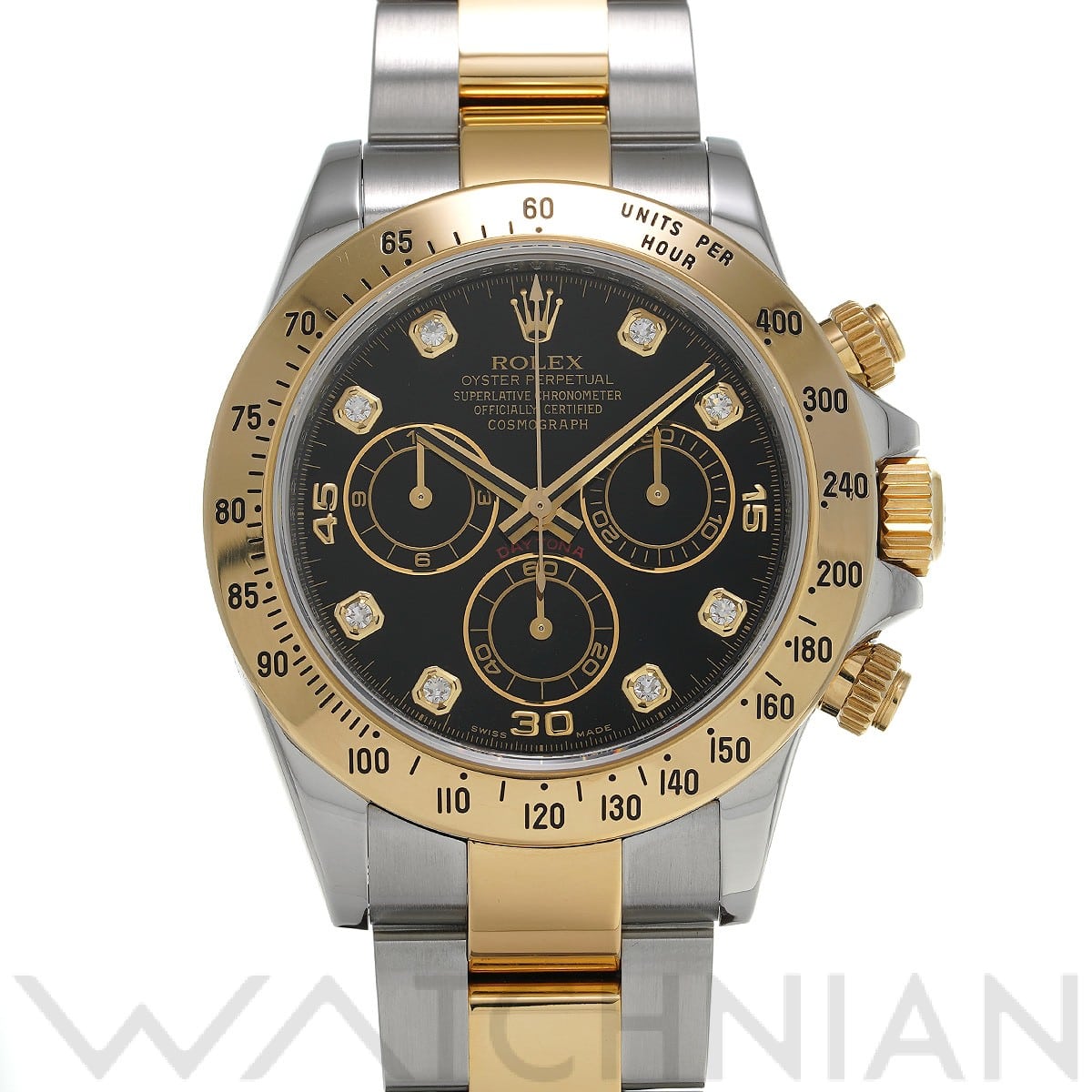 ロレックス コスモグラフ デイトナ 116523G ブラック/ダイヤモンド メンズ 時計 【中古】【wristwatch】
