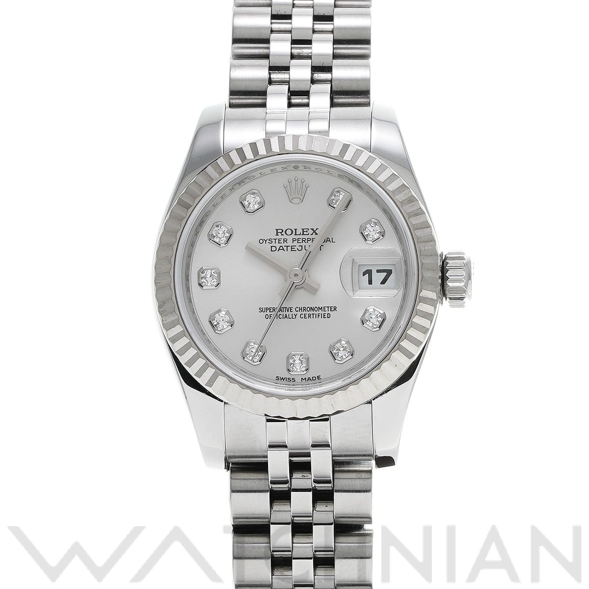 ロレックス レディ デイトジャスト 26 179174G シルバー/ダイヤモンド レディース 時計 【中古】【wristwatch】