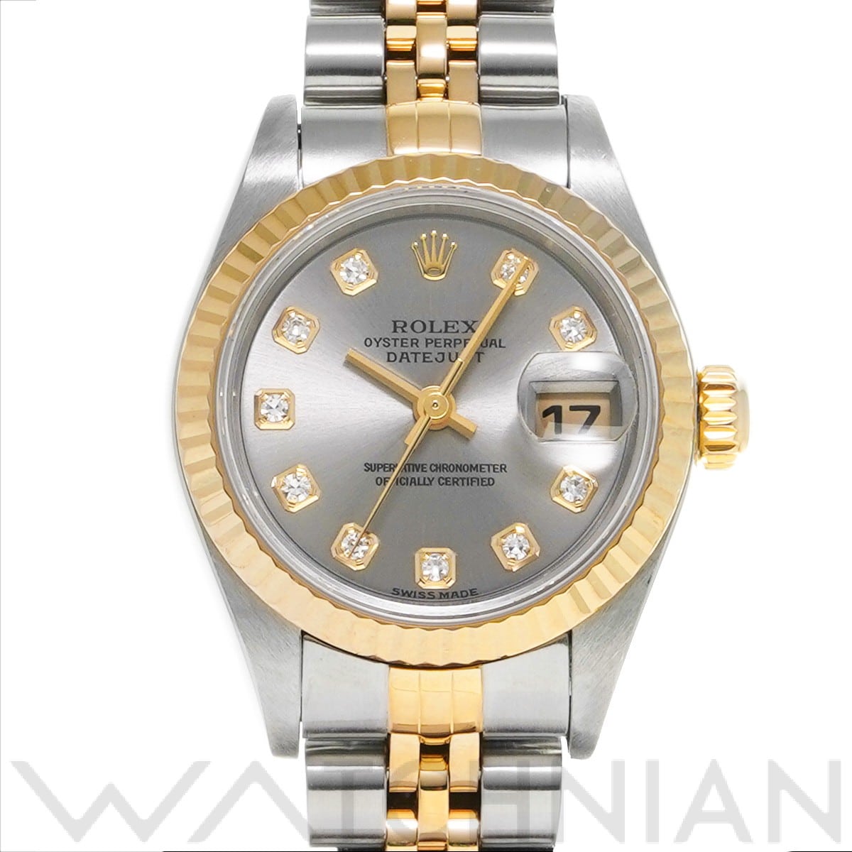 ロレックス デイトジャスト 26 79173G グレー/ダイヤモンド レディース 時計 【中古】【wristwatch】