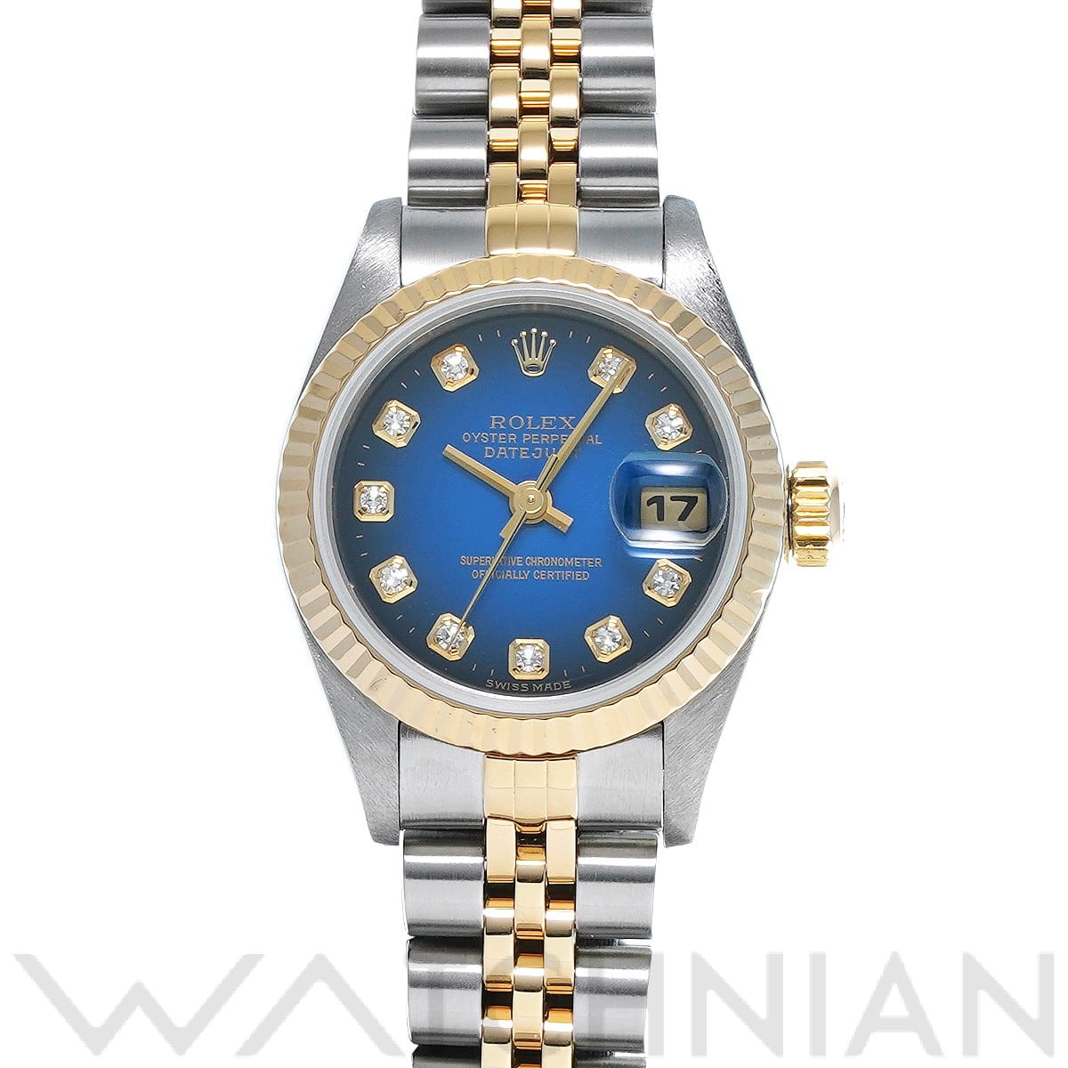 ロレックス デイトジャスト 26 69173G ブルー・グラデーション/ダイヤモンド レディース 時計 【中古】【wristwatch】