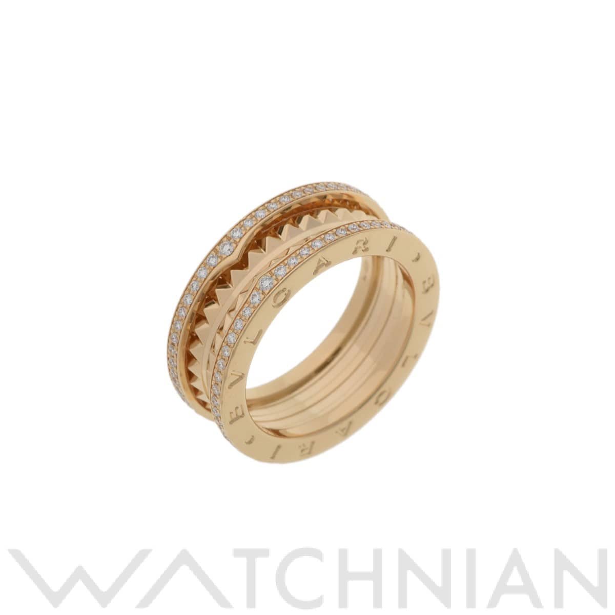 ブルガリ B.ZERO1 ロックリング フルダイヤ #59 ゴールド K18イエローゴールド YG ユニセックス ジュエリー 【中古】【jewelry】