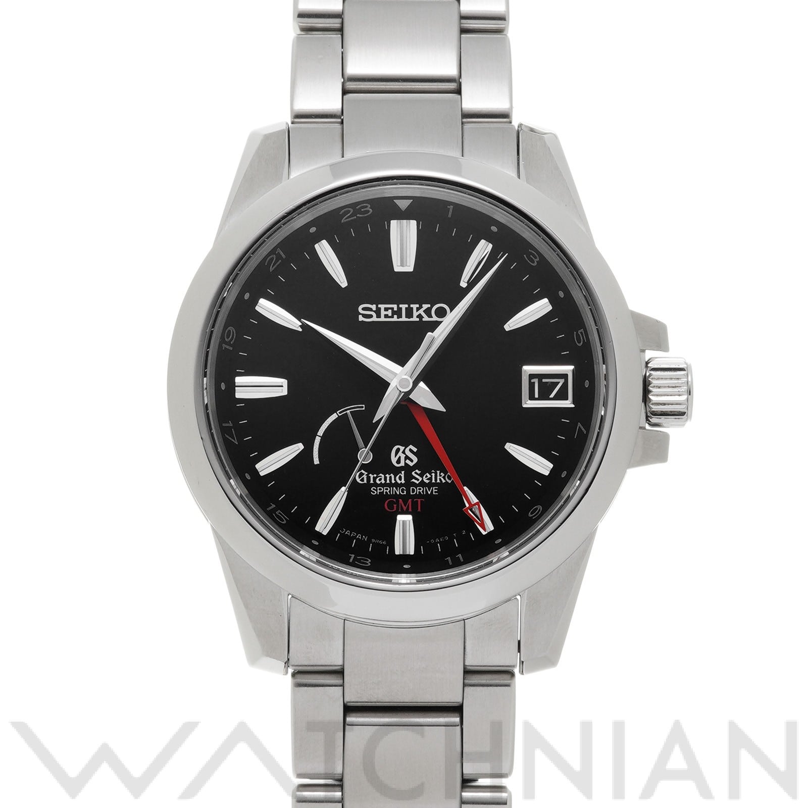 グランドセイコー / Grand Seiko スプリングドライブ GMT SBGE013 ブラック メンズ 時計 【中古】【wristwatch】
