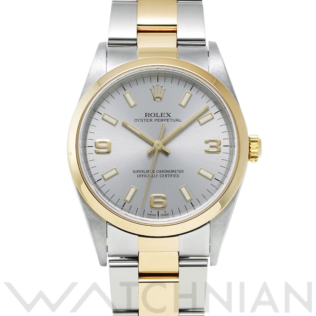 ロレックス オイスターパーペチュアル 34 14203M グレー メンズ 時計 【中古】【wristwatch】