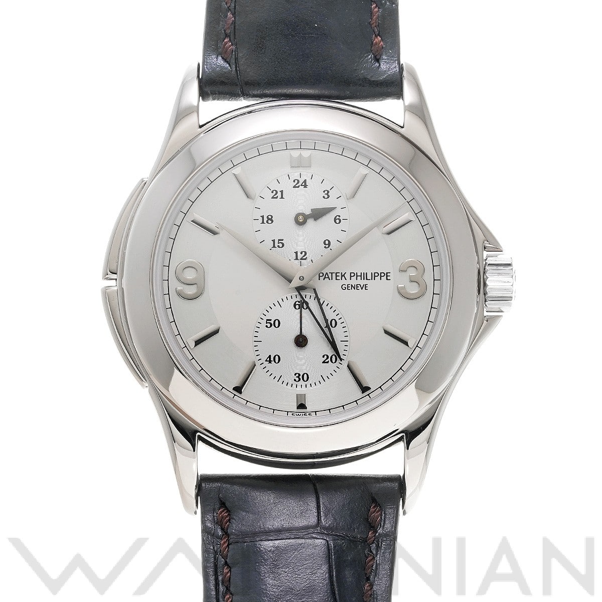 トラベルタイム 5134G-011 シルバー パテック フィリップ PATEK PHILIPPE メンズ 【中古】