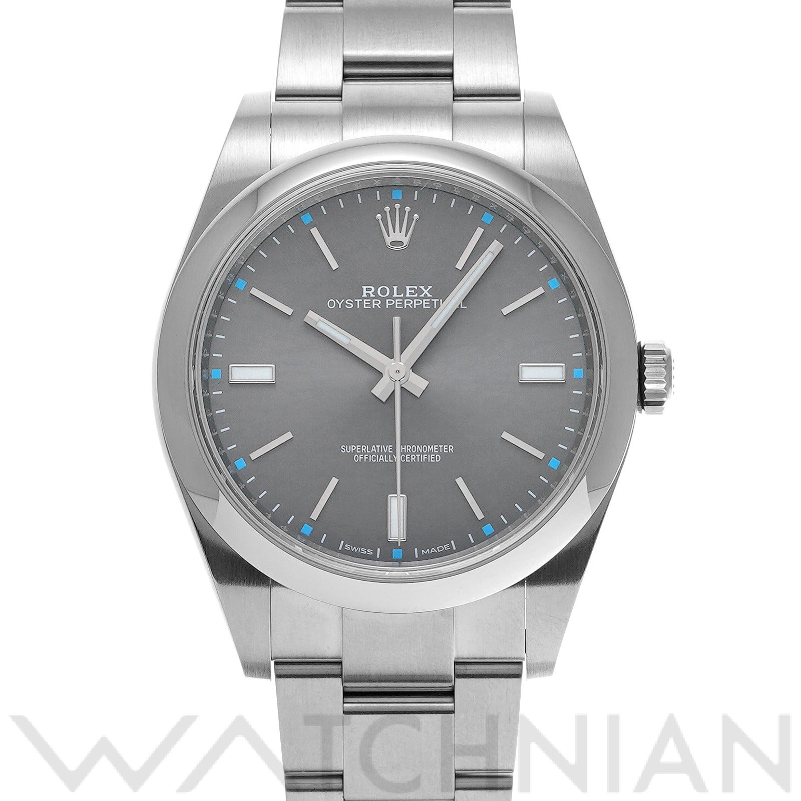 ロレックス / ROLEX オイスターパーペチュアル 39 114300 ダークロジウム メンズ 時計 【中古】【wristwatch】