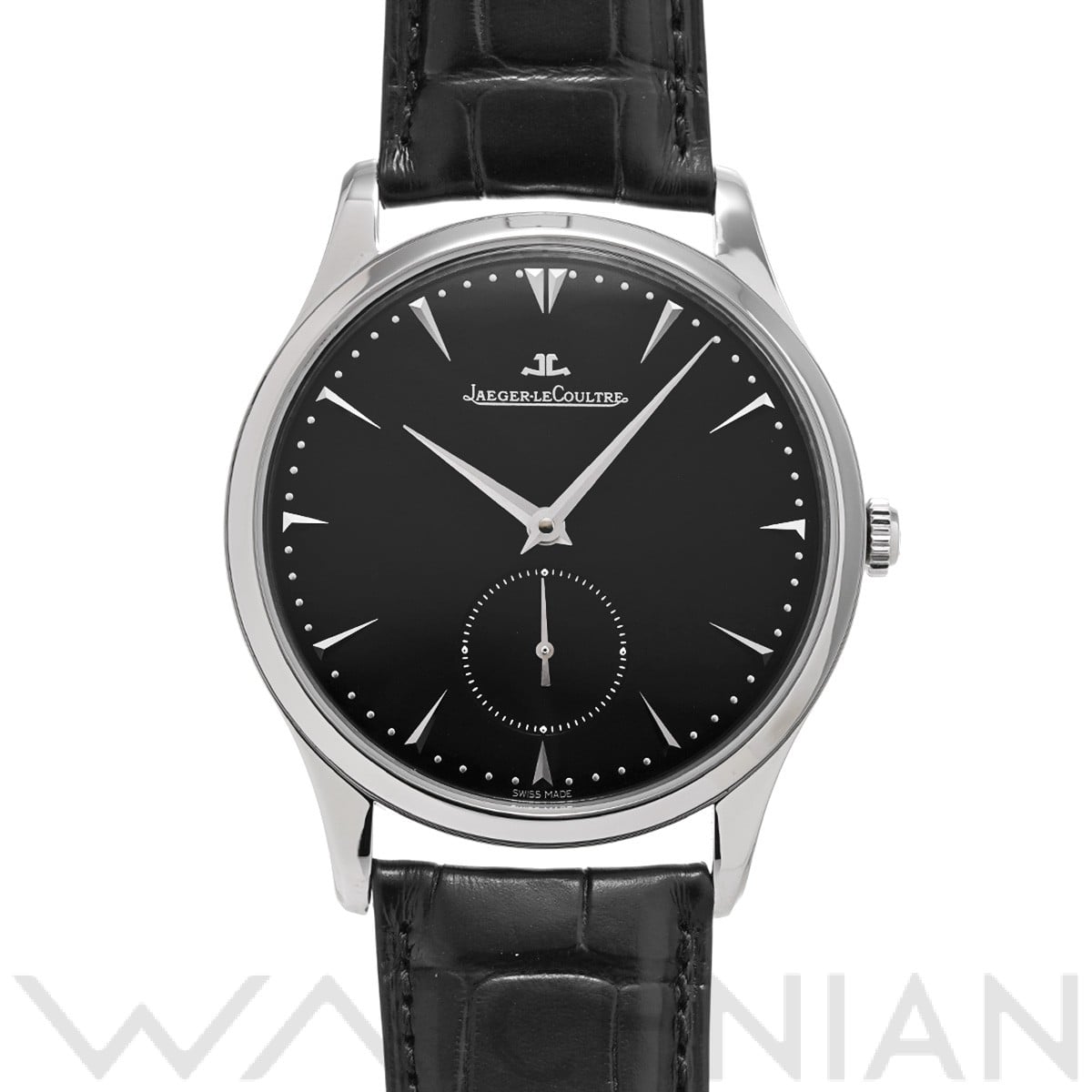 ジャガー ルクルト マスター グランド ウルトラスリム Q1358470 ブラック メンズ 時計 【中古】【wristwatch】