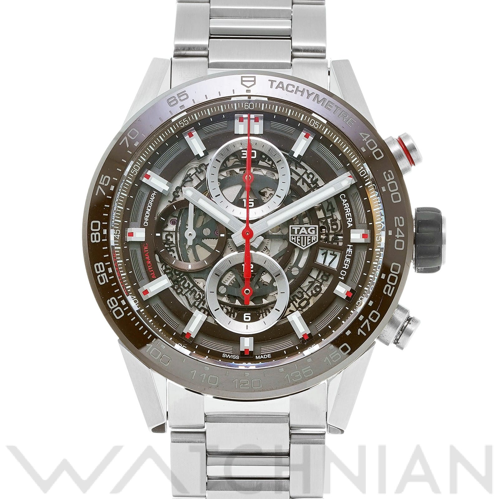 タグ ホイヤー / TAG HEUER カレラ キャリバーホイヤー01 クロノグラフ CAR201U.BA0766 ブラウン メンズ 時計 【中古】【wristwatch】